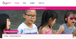 Community fund webpage